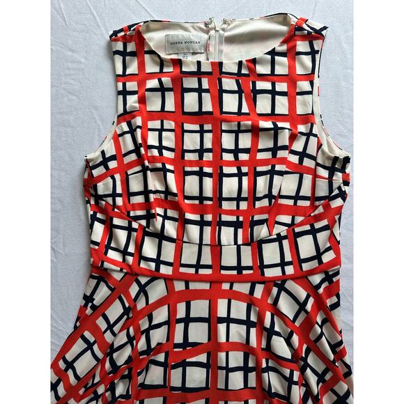 Donna Morgan Woman's Plaid Fit Flare Dress Size 10 - Picture 3 of 6